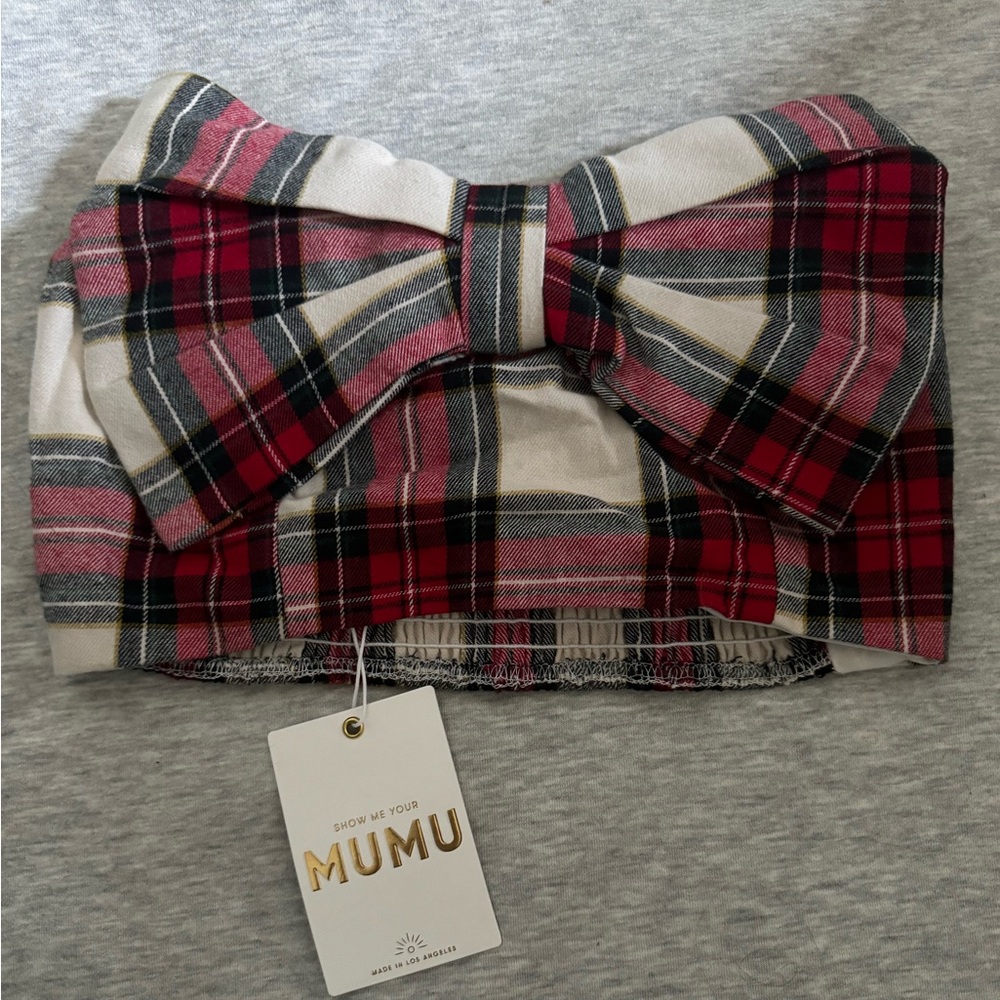 Show Me Your Mumu Revolve Bow Crop Top Size S